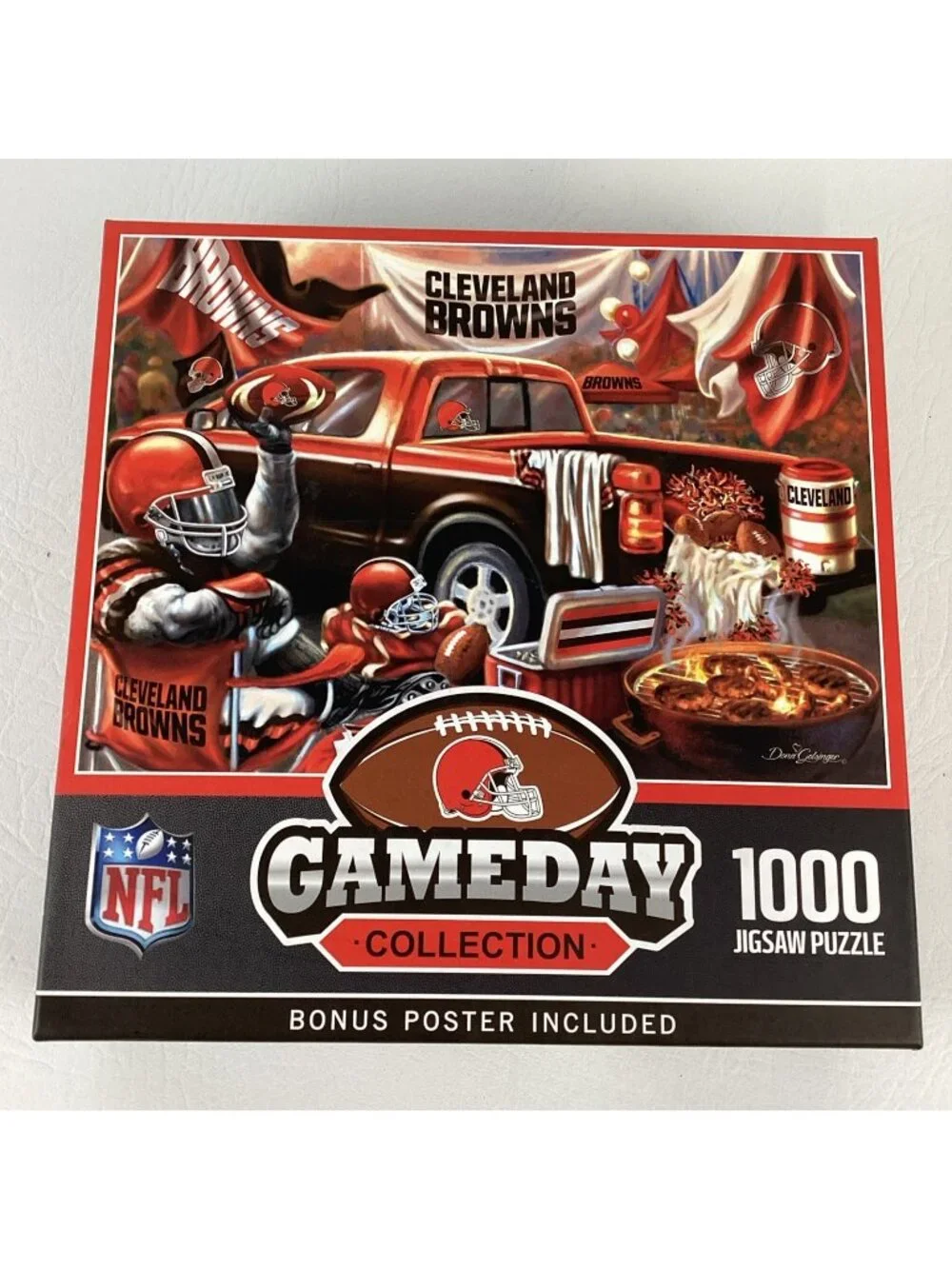 Cleveland Browns Game Day Collection 1000 Piece Jigsaw Puzzle NFL Bonus Poster
